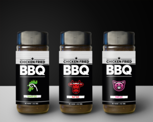 label for a line of bbq rubs. my competition team name is chicken fried bbq * | Label Design by Bear Studio