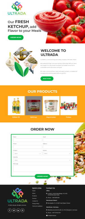 Website for  Foodstuff Import-Export Company * | Web-Design von Starlyn DS