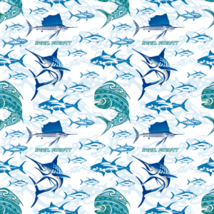 Stationery Background/Wallpaper Pattern Design out of Pelagic Fish  | Grafik-Design von duatitik.std