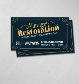 Vintage Restoration Business Card | Business Card Design by chandrayaan.creative