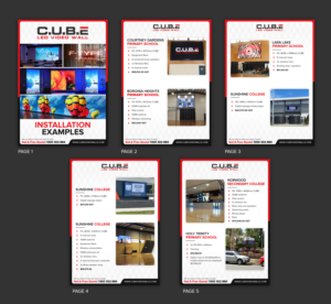 CUBE video wall installation examples | Flyer Design by SAI DESIGNS