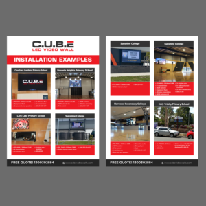 CUBE video wall installation examples | Flyer Design by GraphicsGuru