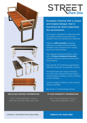 Park furniture company needs a new product flyer | Flyer Design by Tony Walker Graphics Limited