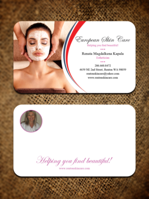 Skin Care business card for esthetician that is home based | Business Card Design by Sandaruwan