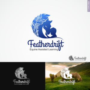 Featherdrift Equine Assisted Learning. | Logo Design by Aliffa