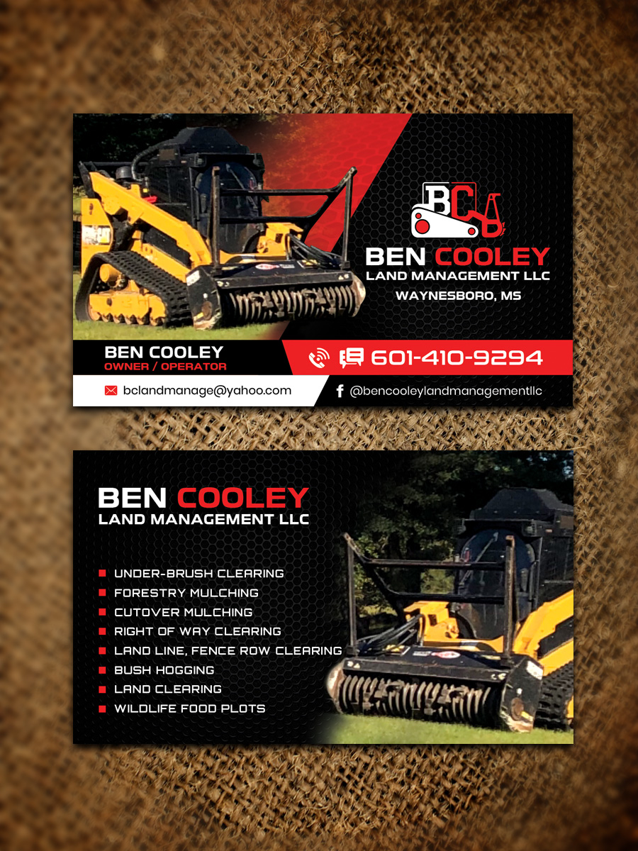 Business Card Design by Sandaruwan for Ben Cooley Land Management LLC | Design #25631677