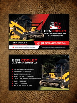 Ben Cooley Land Management LLC | Business Card Design by Sandaruwan