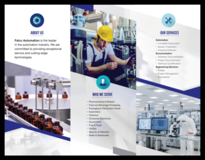 (2) Trifold Brochures needed for automation industry | Broschüren-Design von DesignFive