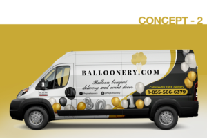 *CONTEST NOW GUARANTEED* Van Wrap for Balloon Delivery business | Car Wrap Design by MDesigns ™