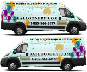 *CONTEST NOW GUARANTEED* Van Wrap for Balloon Delivery business | Car Wrap Design by The Faisal