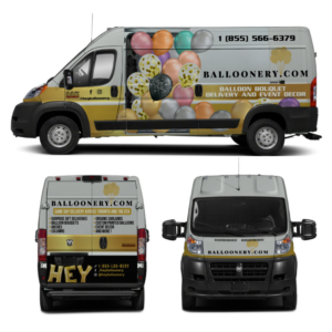 *CONTEST NOW GUARANTEED* Van Wrap for Balloon Delivery business | Car Wrap Design by Yoga Tri