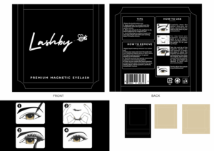 Lash Packaging Design Box, and instruction insert | Packaging Design by ammar_ed