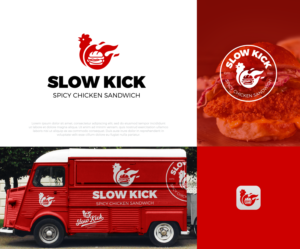 Slow kick hot chicken | Logo Design by airborne