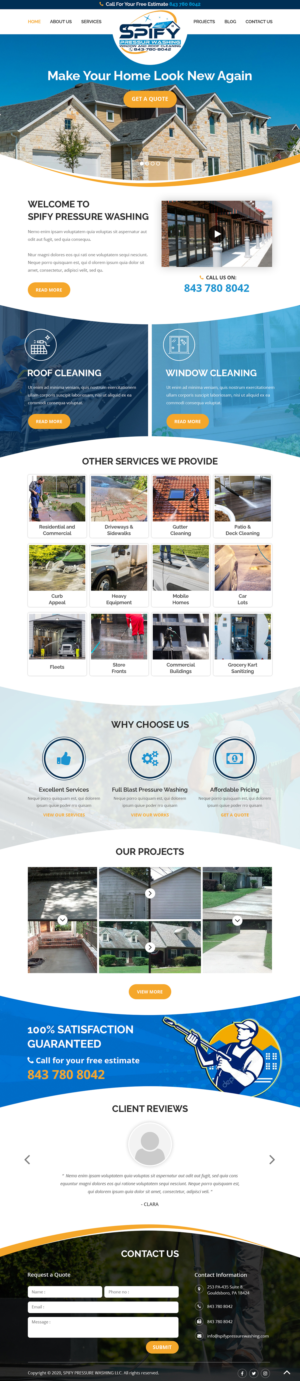 SPIFY PRESSURE WASHING LLC  | Web Design by Starlyn DS