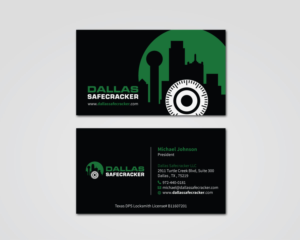 Dallas Safecracker Business Card Design | Business Card Design by MDesign