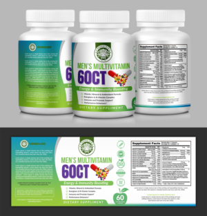 Herboloid Natural Supplements Modern and Clean Label Design | Label Design by SAI DESIGNS