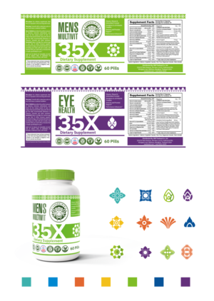 Herboloid Natural Supplements Modern and Clean Label Design | Label Design by 68_Design