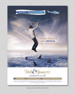 Attorney company looking for 2 full page magazine ads  | Advertisement Design by D Creative