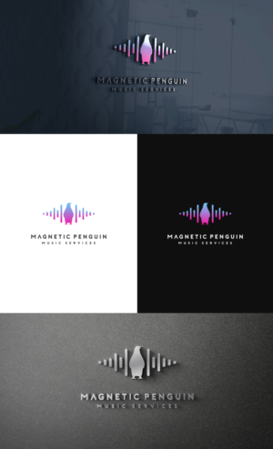 Magnetic Penguin Music Services | Logo Design by GLDesigns