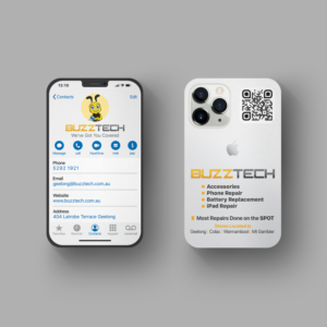 Business Card that looks like an iPhone 12 Pro | Business Card Design by Ana White