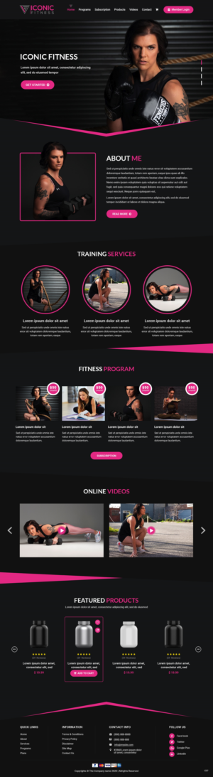 Web Design by pb for Iconic Fitness | Design #25727732