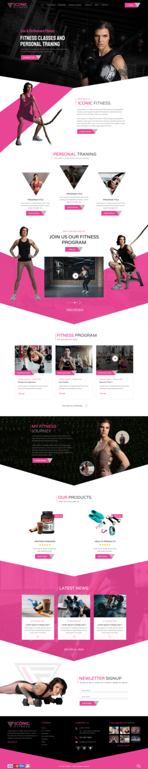 Web Design by rightway for Iconic Fitness | Design #25728947