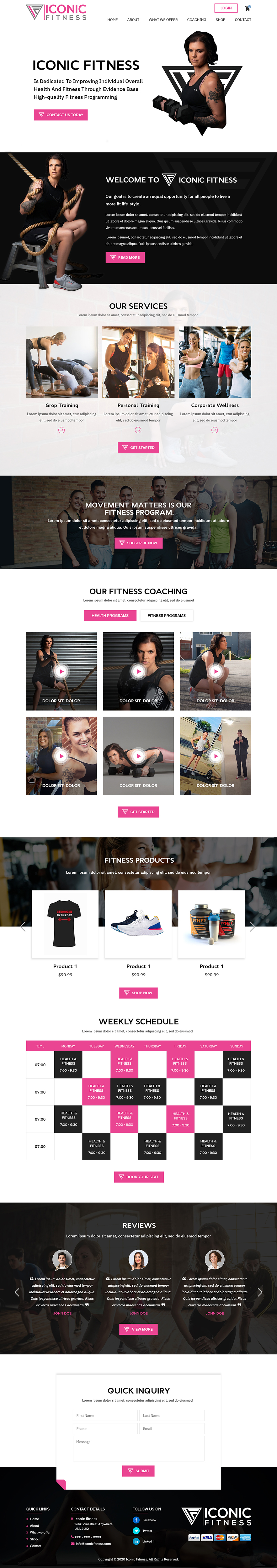 Web Design by Titan Eagle for Iconic Fitness | Design #25730091