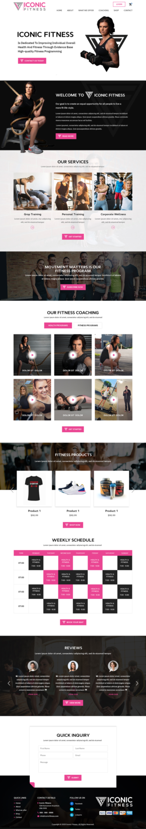 New emerging fitness company  | Web Design by Titan Eagle