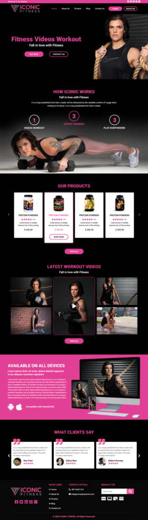 Web Design by Creative Slices for Iconic Fitness | Design #25739420