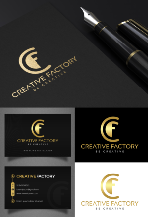 Logo and business card for production company named Creative Factory | Graphic Design by SAI DESIGNS