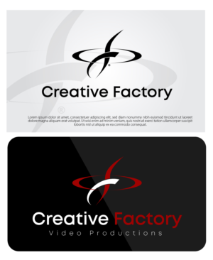 Logo and business card for production company named Creative Factory | Graphic Design by YERR®