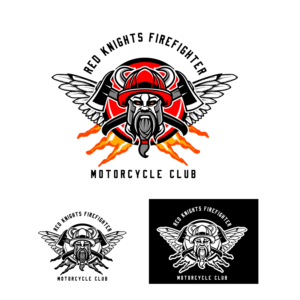 Red Knights Firefighter Motorcycle Club | Grafik-Design von El Yisk 2