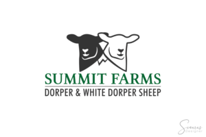 Summit Farms  Dorper & White Dorper Sheep | Logo Design by InkThink by Scaurus