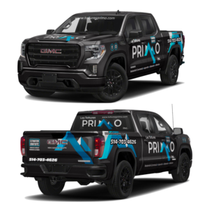 2020 GMC Sierra 1500 Elevation Black Roofing contractor company | Car Wrap Design by Zainny Azuar