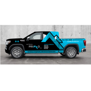 2020 GMC Sierra 1500 Elevation Black Roofing contractor company | Car Wrap Design by Yoga Tri