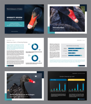 Diversity report of banking market in Europe | Brochure Design by Pixper