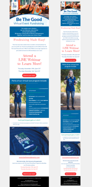 Email to promote virtual race fundraising platform to non-profits | E-Mail Marketing-Design von Kristina Andonoff