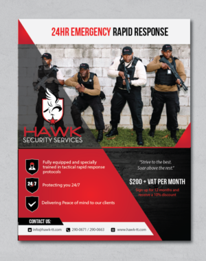 Awesome Flyer for Tactical Emergency Response Services  | Flyer Design by alex989