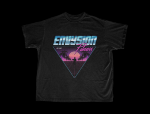 Envysion Fitness RETRO T-Shirt Design  | T-shirt Design by el_shekoo7