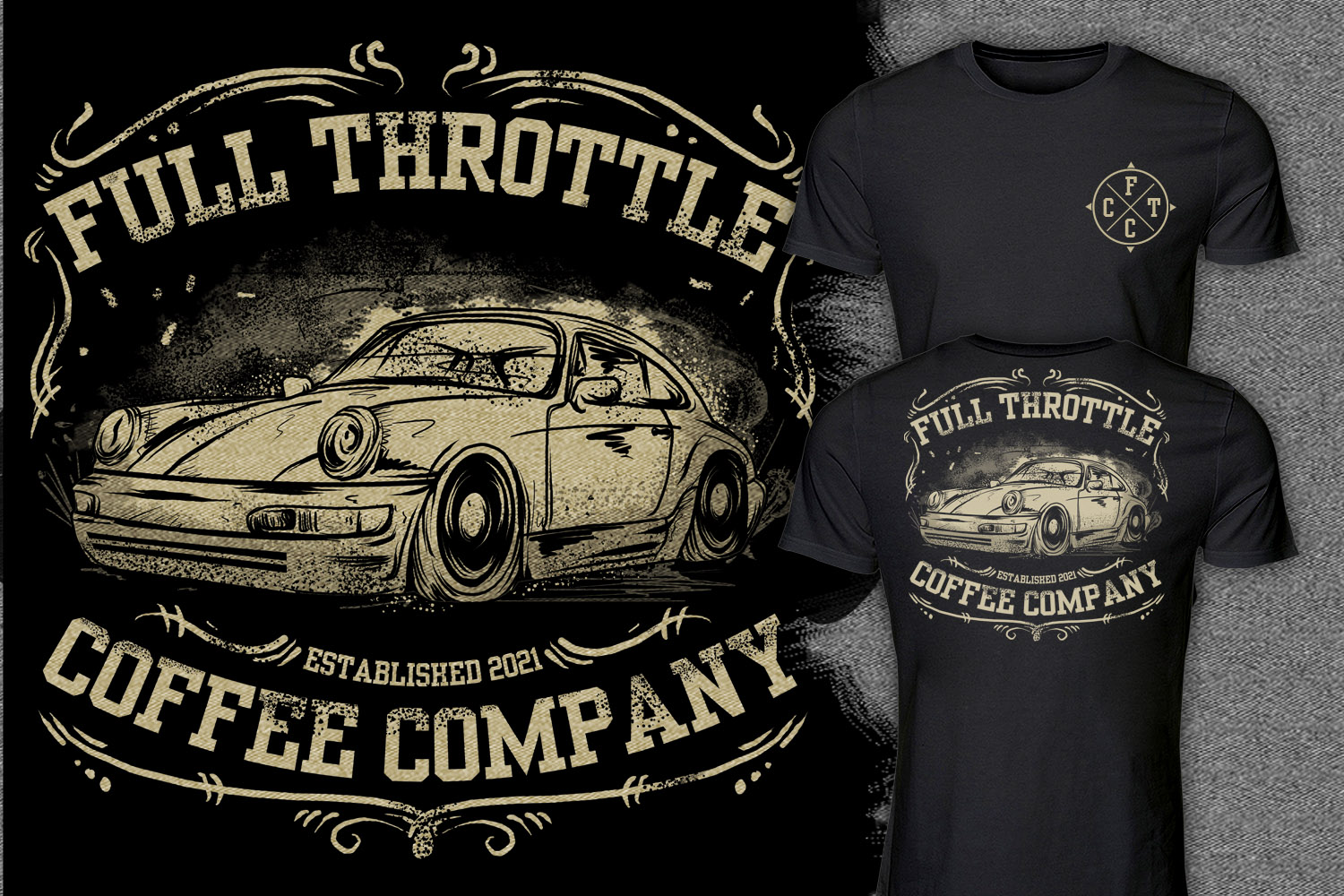 T-shirt Design by Falih A for Full Throttle Coffee Company  | Design #25782608