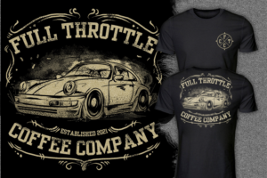 Full Throttle Coffee Company holiday / Christmas shirt | T-shirt Design by Falih A