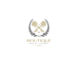 We want 'BOUTIQUE HOTEL AWARDS' to be written parallel or directly below to an icon in logo. Icon logo does not contain words | Logo Design by Neil