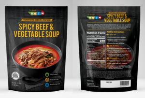 Retail Package Design for Spicy Beef Soup | Packaging Design by Navisol Creatives