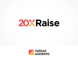 Instead of the logo text, can we incorporate the VargasAndrews logo in the 20XRaise logo. | Logo-Design von ArtTank