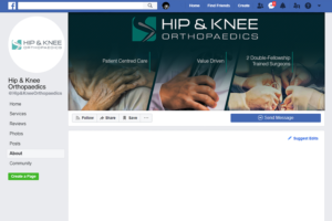 Orthopaedic Clinic Needs facebook page | Facebook Design by G3K