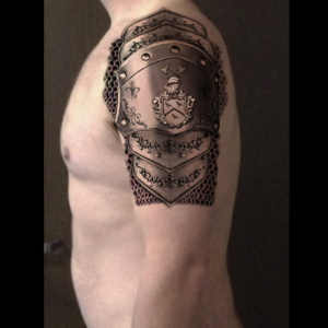 Original adaptation of John family Coat of arms - tattoo | Tattoo Design by edge design