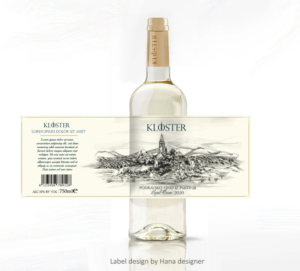 White wine label design for a Croatian Winery | Etikett-Design von Hana