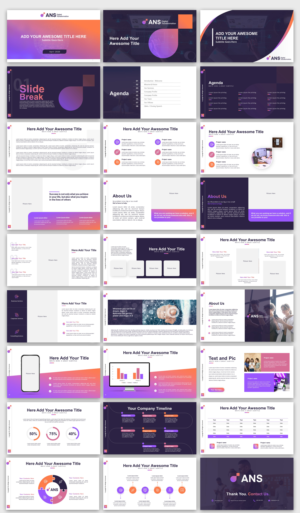Telecommunication business needs a PowerPoint design (ANS Digital Transformation) | PowerPoint Design by IndreDesign