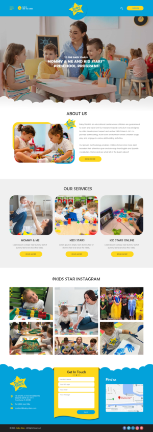 Homepage for preschool with coding and branding | Web Design by bdesigner9