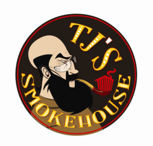 TJ's Smokehouse-Label of old bearded man smoking a pipe | Label Design by Navisol Creatives